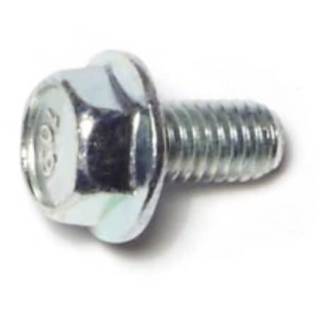 Midwest Fastener Class 10.9, M6-1.00 Flange Bolt, Zinc Plated Steel, 12 mm L, 20 PK 72982